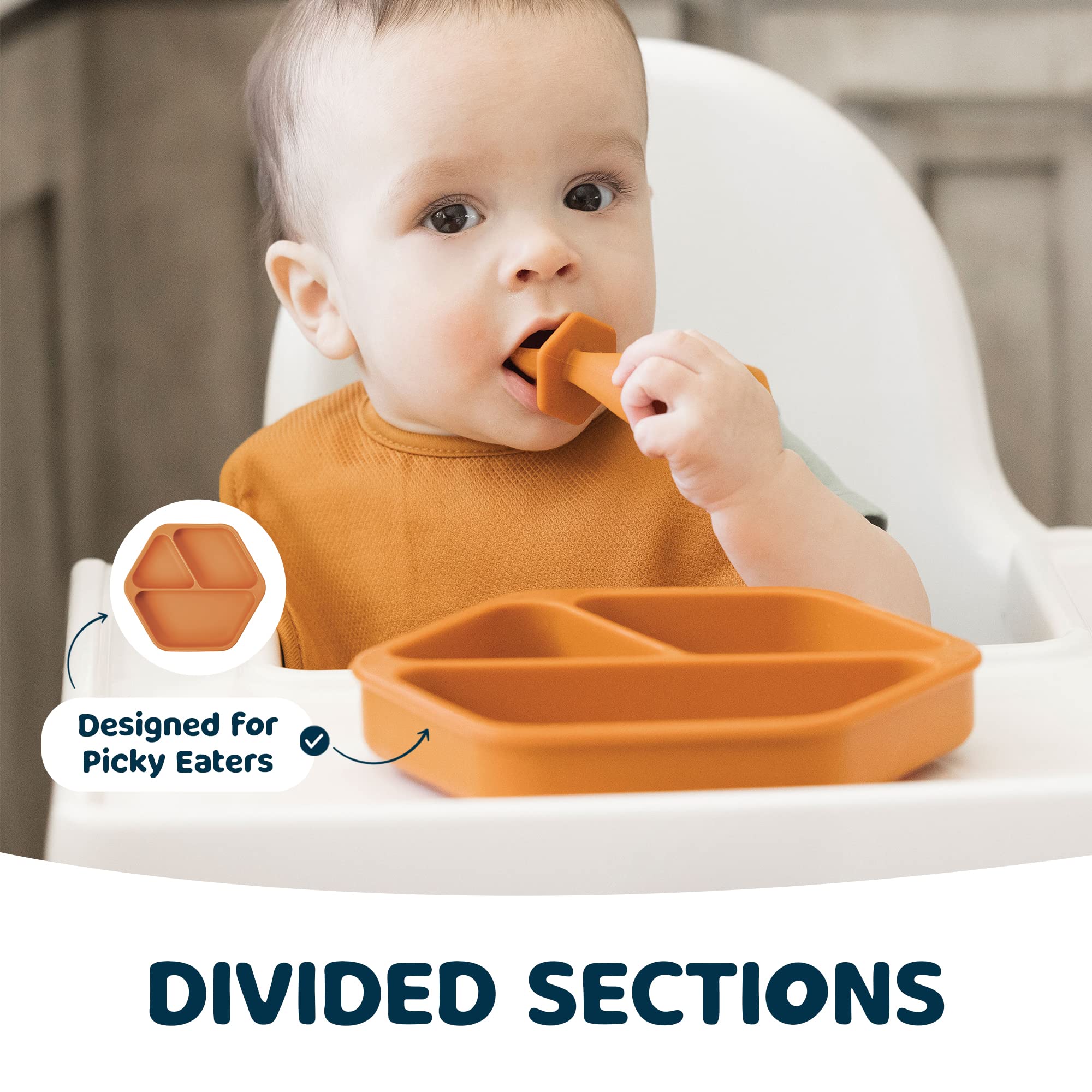 Tiny Twinkle microwave-safe silicone plate for quick reheating
