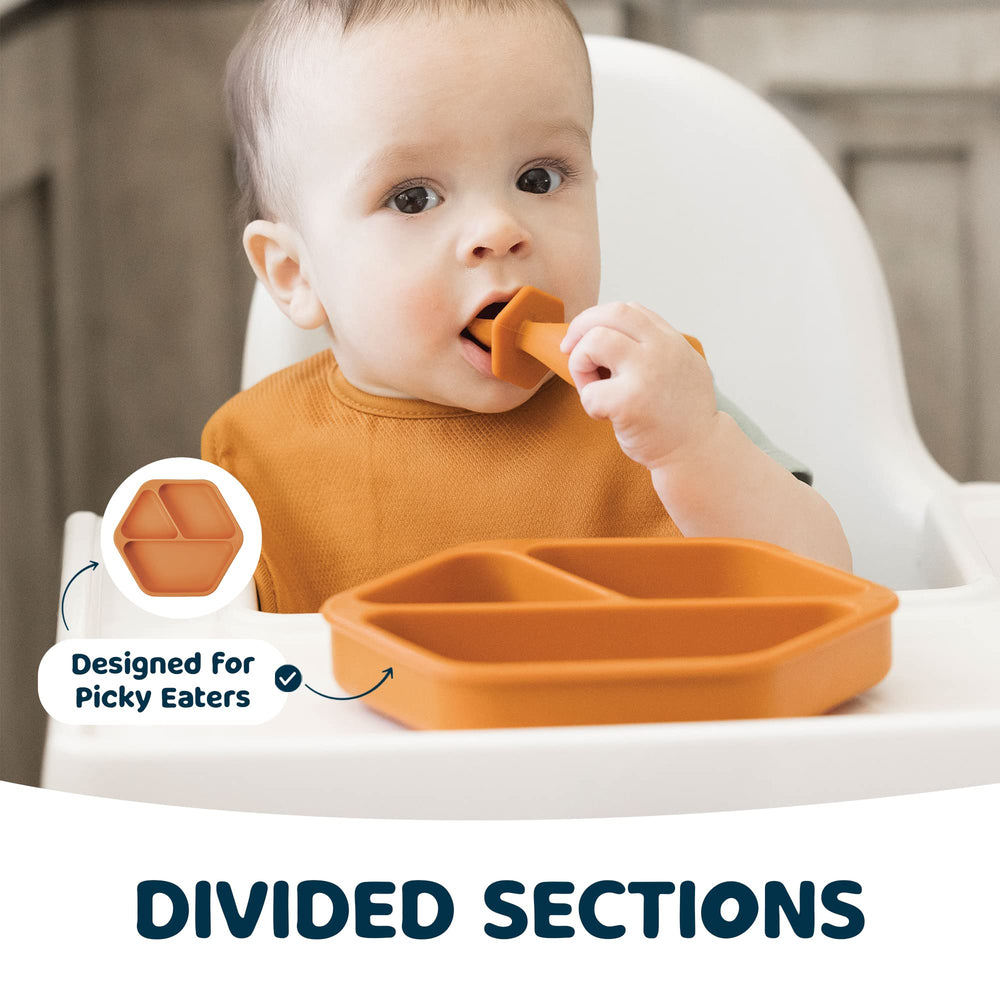 Tiny Twinkle microwave-safe silicone plate for quick reheating