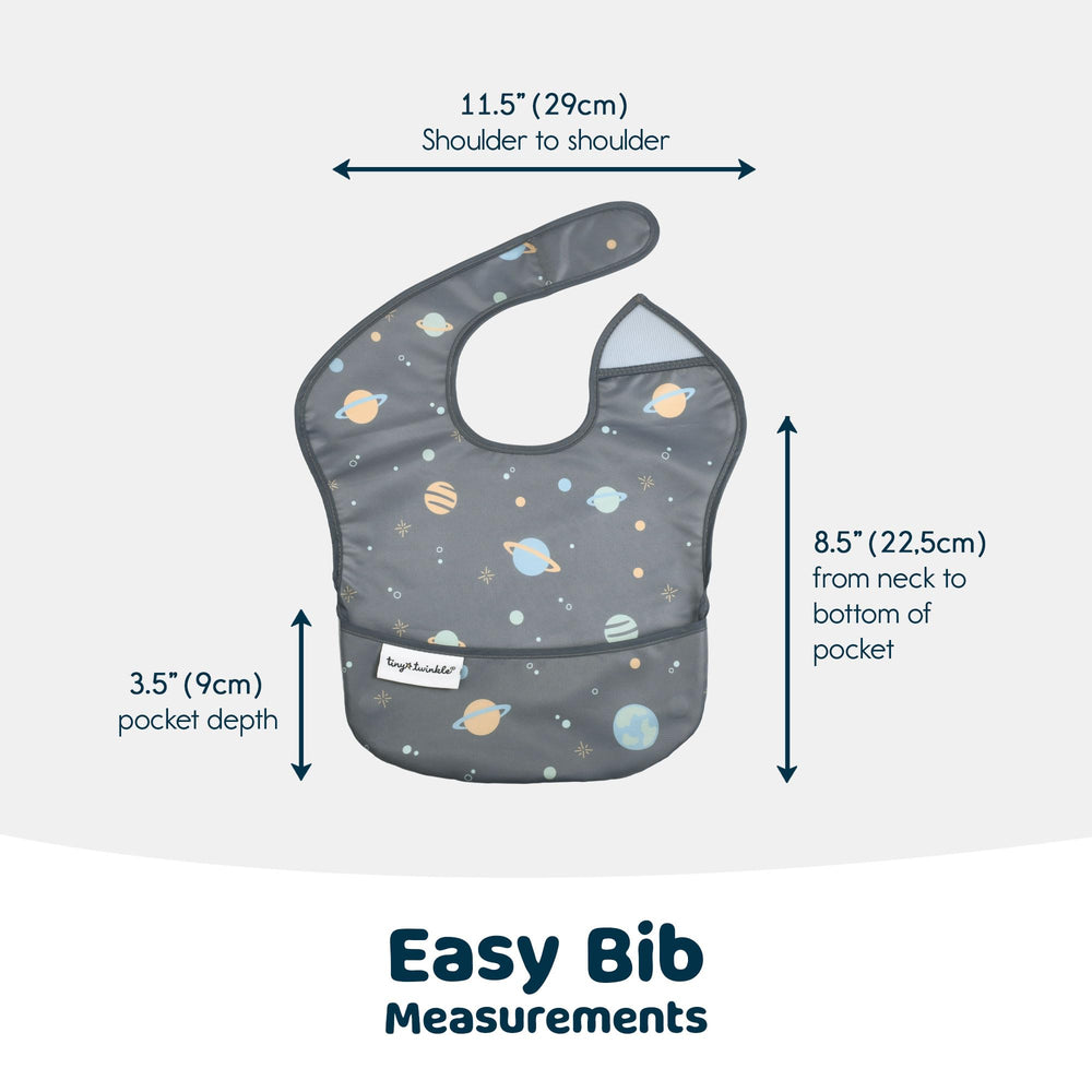 Tiny Twinkle non-toxic mess-proof bib uses OEKO-TEX certified fabric.