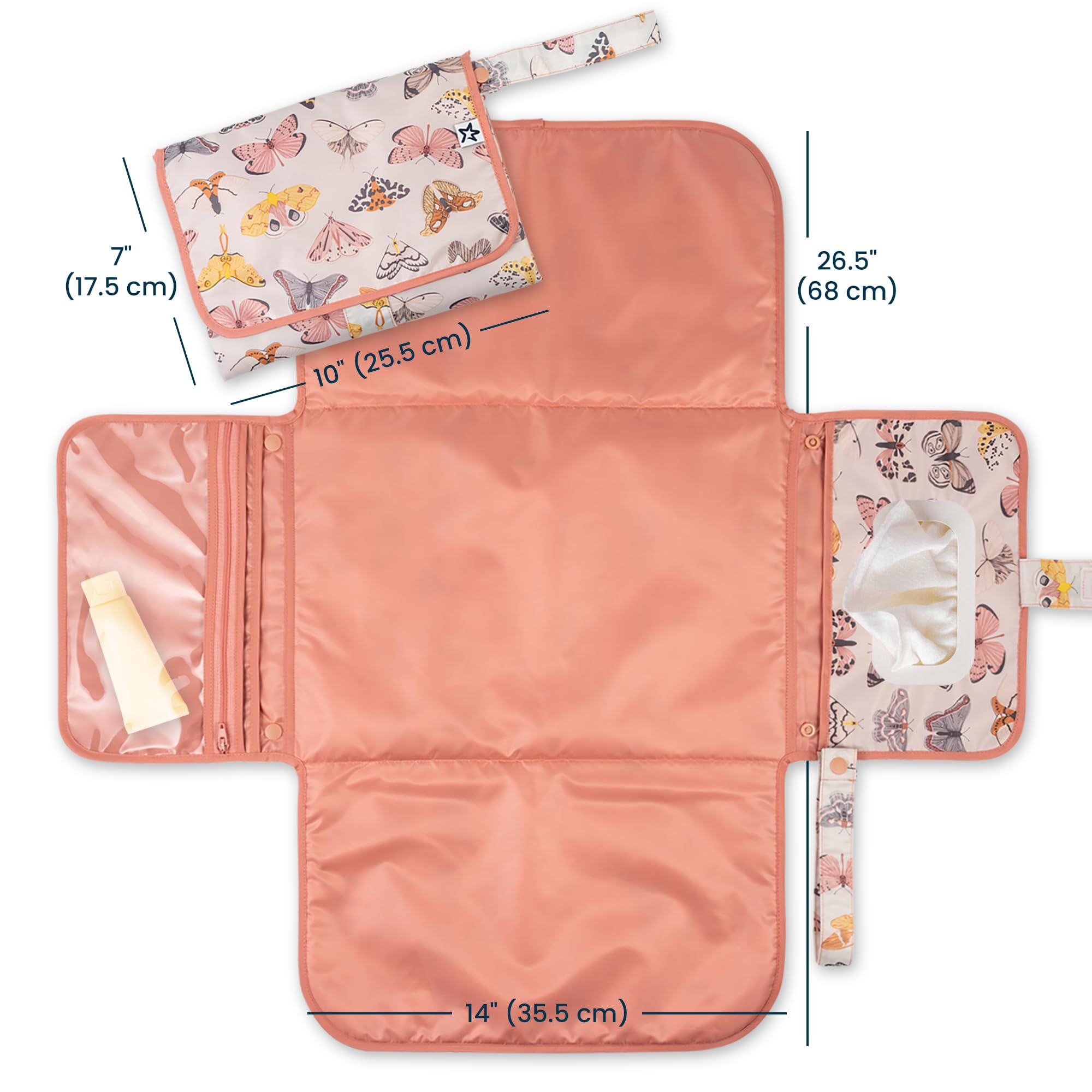Tiny Twinkle portable changing pad wipes-pocket for quick access