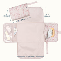 Tiny Twinkle pad with wipes pocket for quick one-handed diaper changes