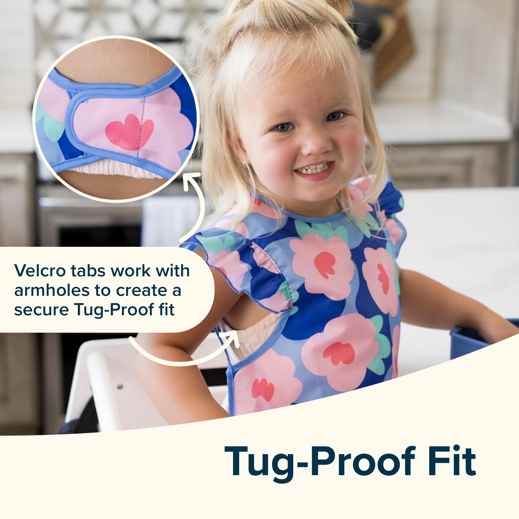 Tiny Twinkle quick-dry fabric keeps surfaces clean and dry.