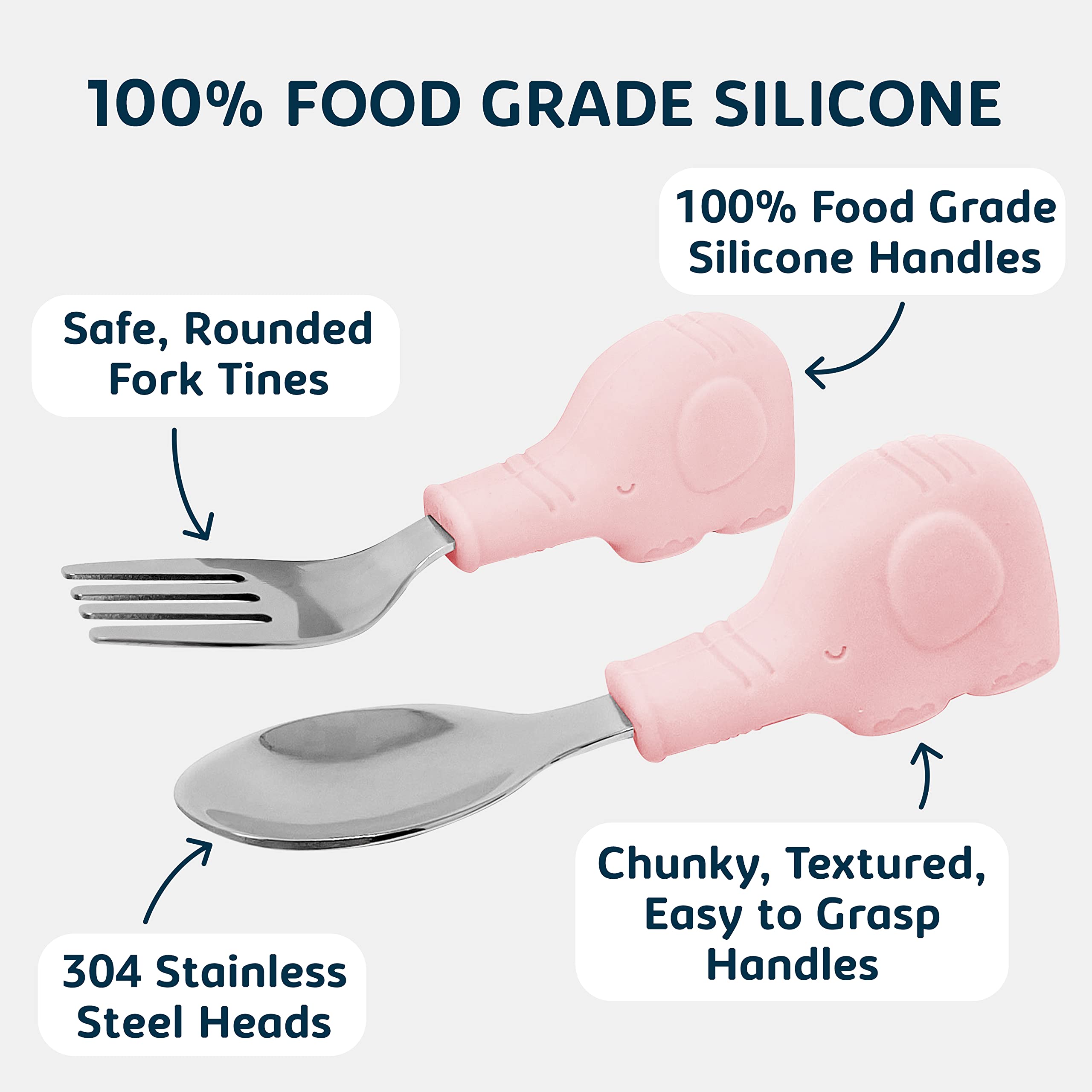 Tiny Twinkle Silicone handle texture for comfortable grip on tiny hands