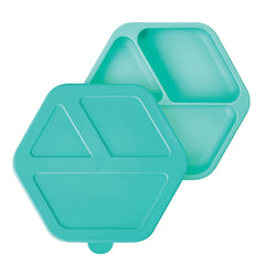 Tiny Twinkle silicone suction plate in mint with strong grip for mess-free meals.