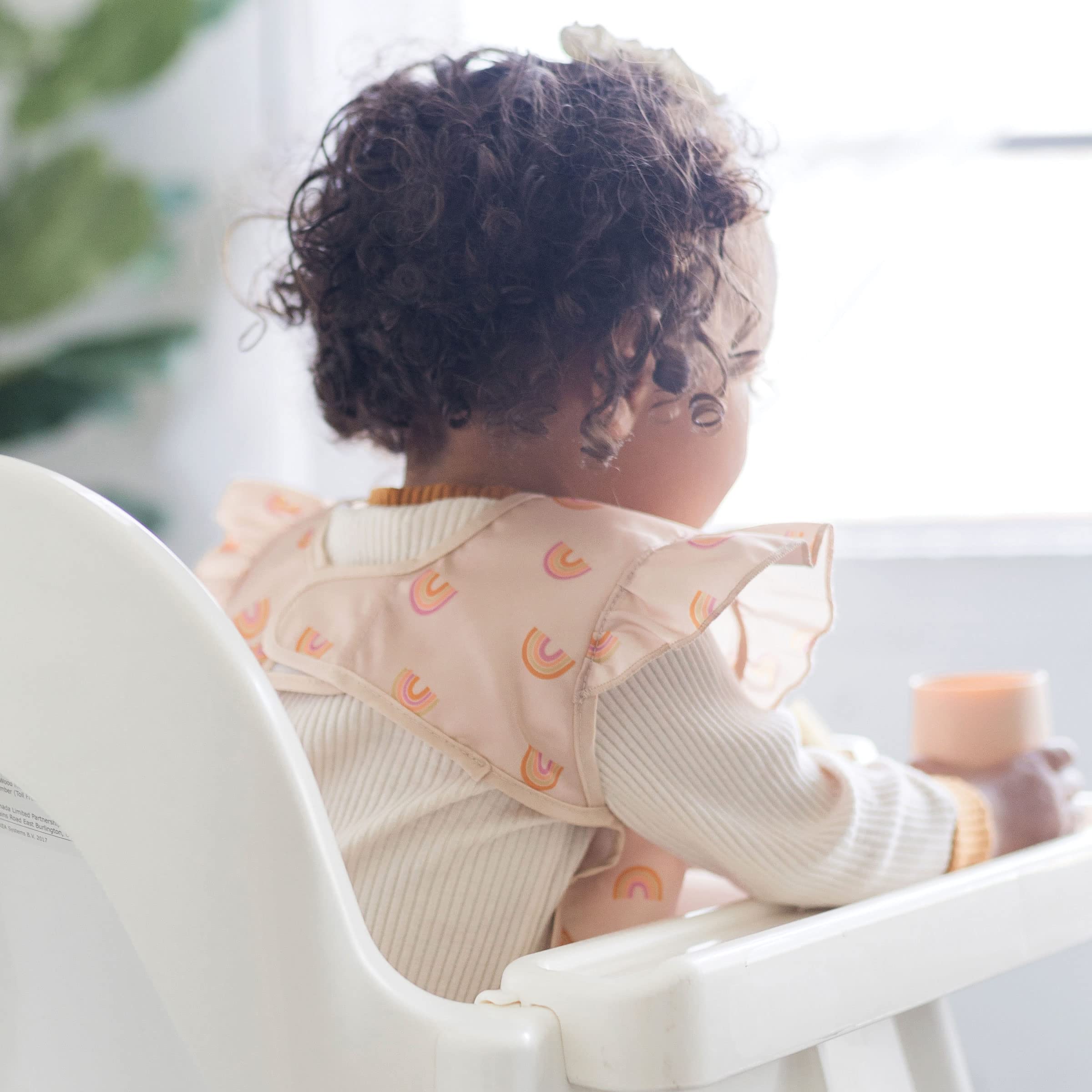 Tiny Twinkle soft-feel bib provides gentle comfort for delicate skin.