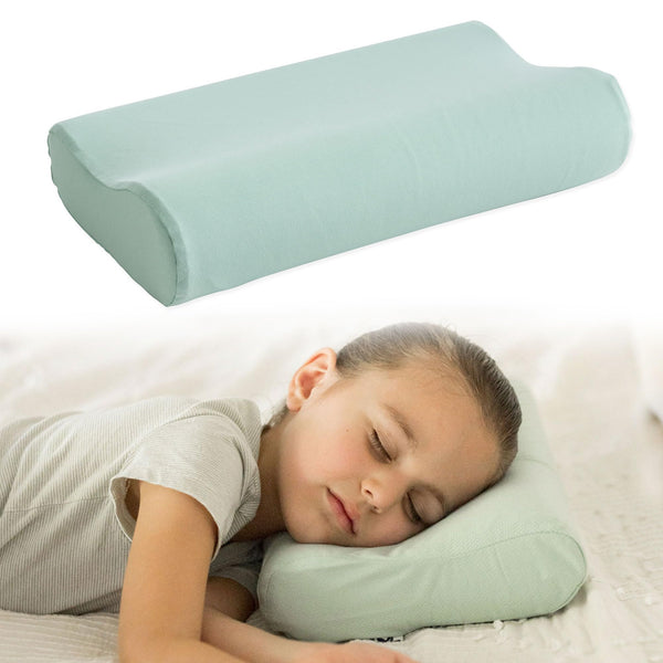 Tiny Twinkle toddler pillow with ergonomic shape supports tiny heads for restful naps