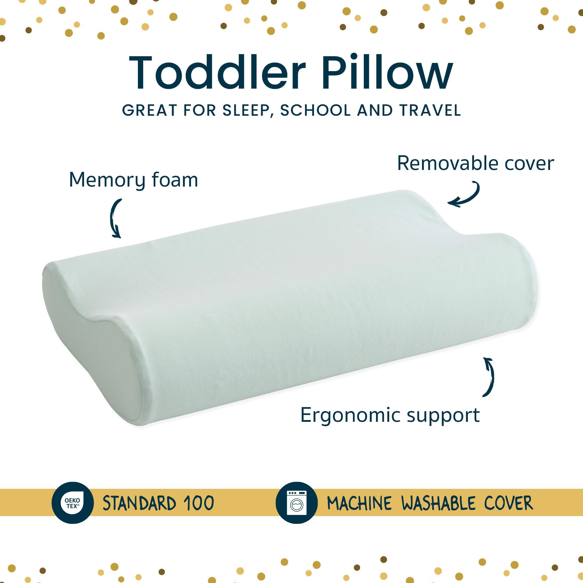 Zipper closure on Tiny Twinkle pillow keeps cover secure during wash