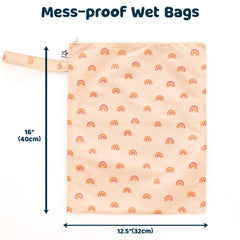 Tiny Twinkle Wet Bag leak-resistant seams protect wet items during outings.