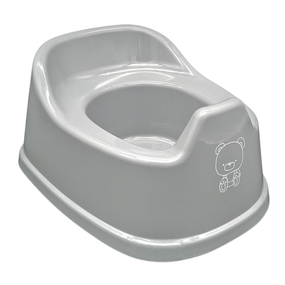 Tiny Undies Baby Potty back handle for easy carrying and dumping.