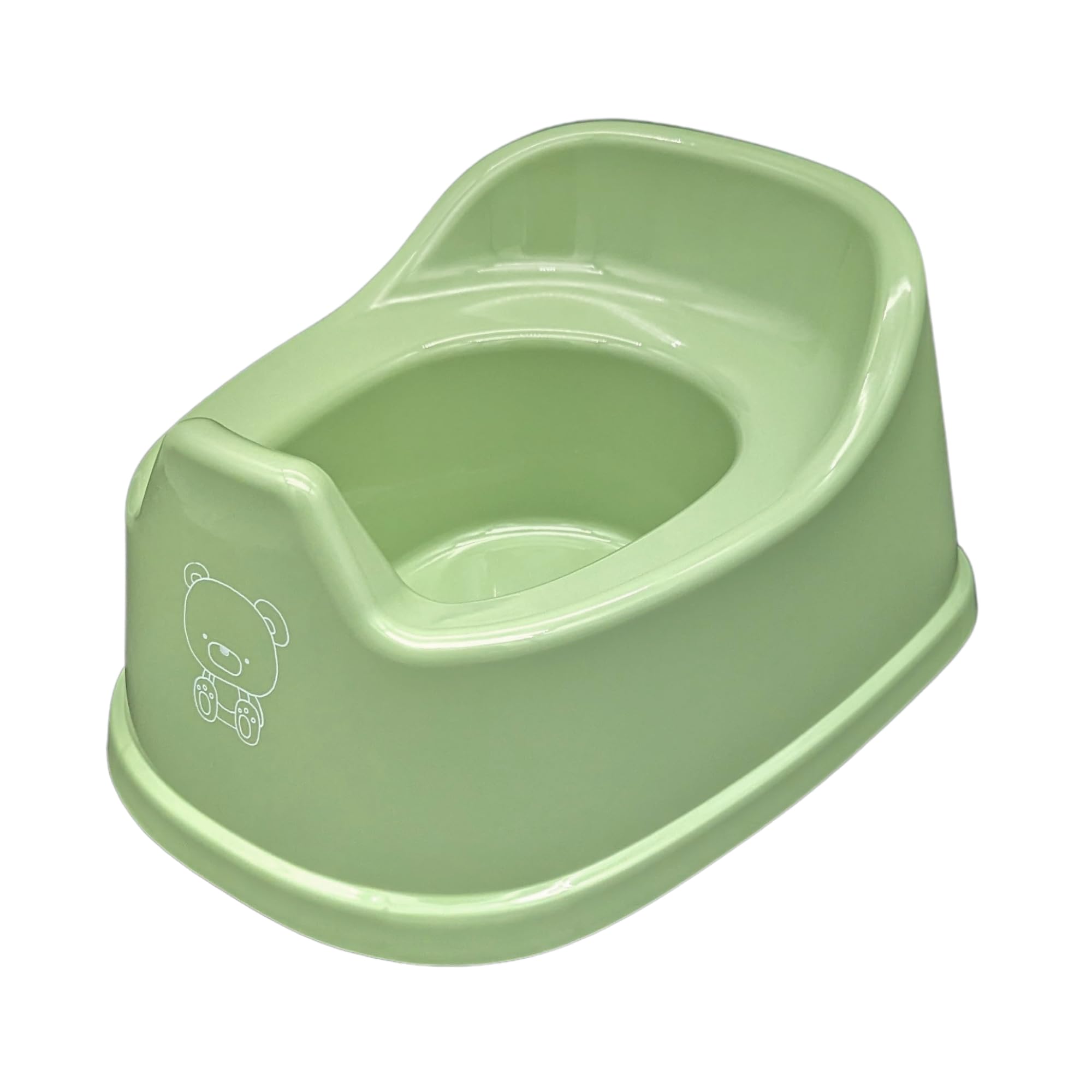 Tiny Undies Baby Potty in bag shows portable, BPA-free convenience