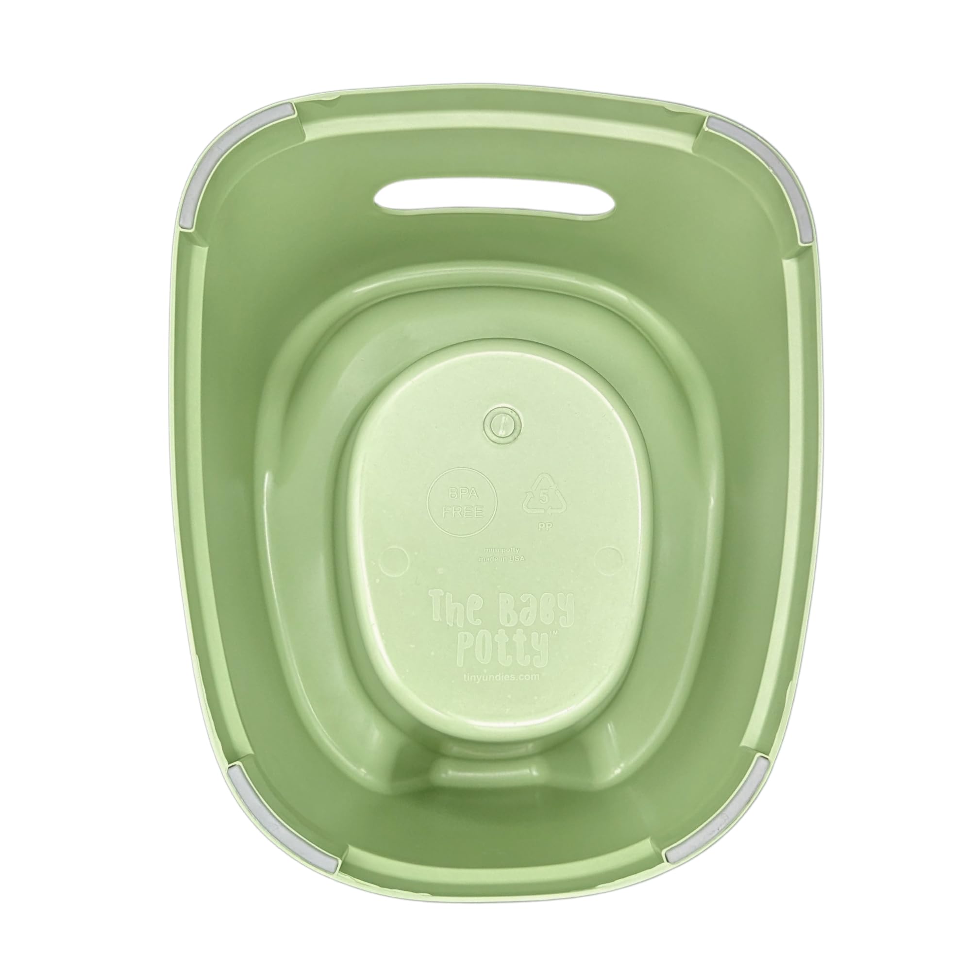 Tiny Undies Baby Potty non-slip bottom reduces movement during use