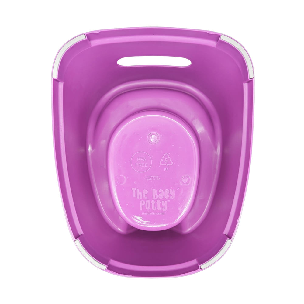 BPA-free, lightweight Tiny Undies potty ideal for car travel.