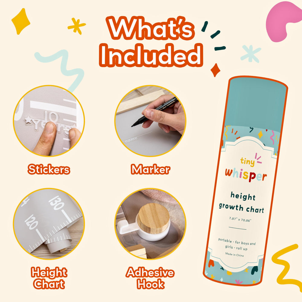 Tiny Whisper marker for labeling heights on the growth chart