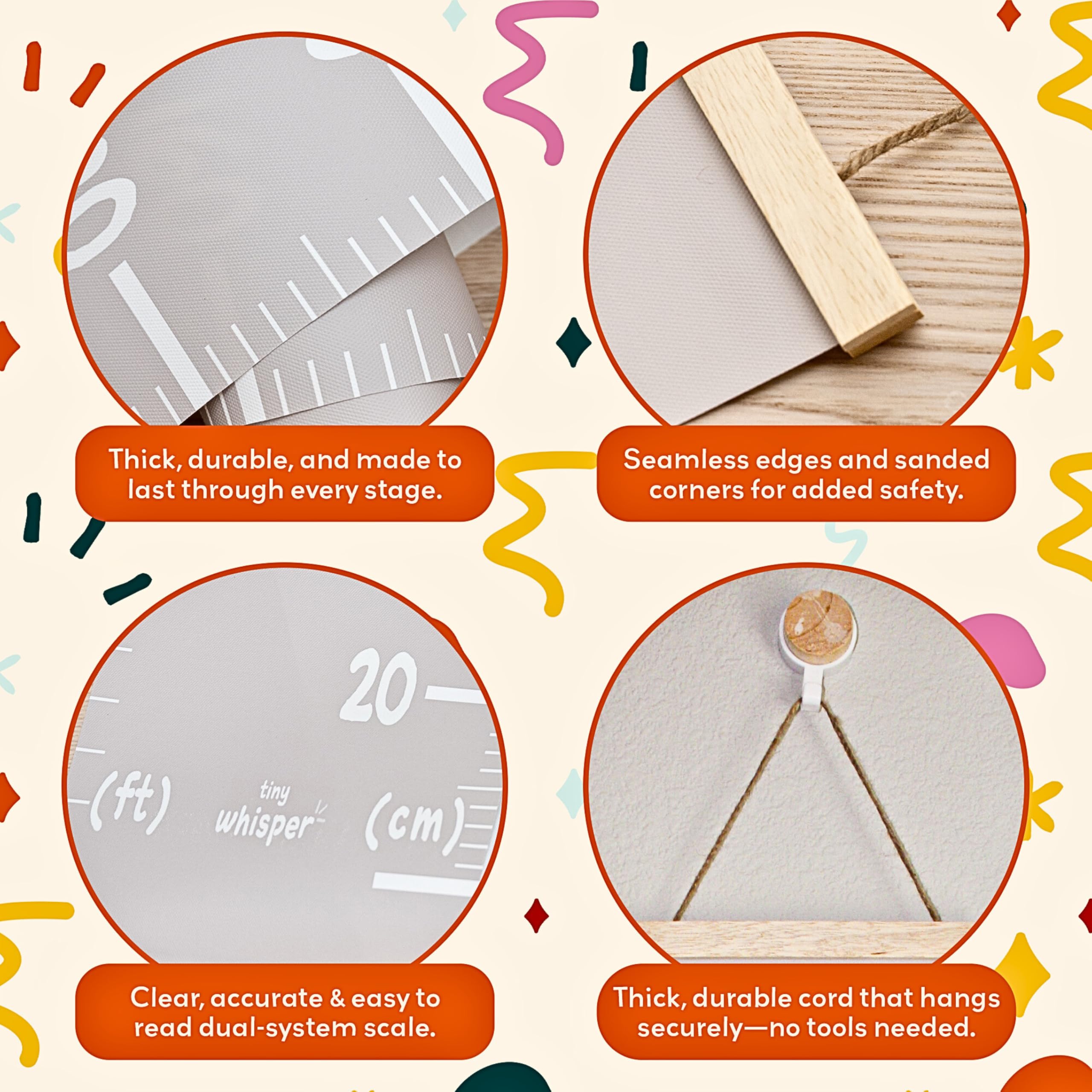 Tiny Whisper hook and mounting kit for easy wall installation