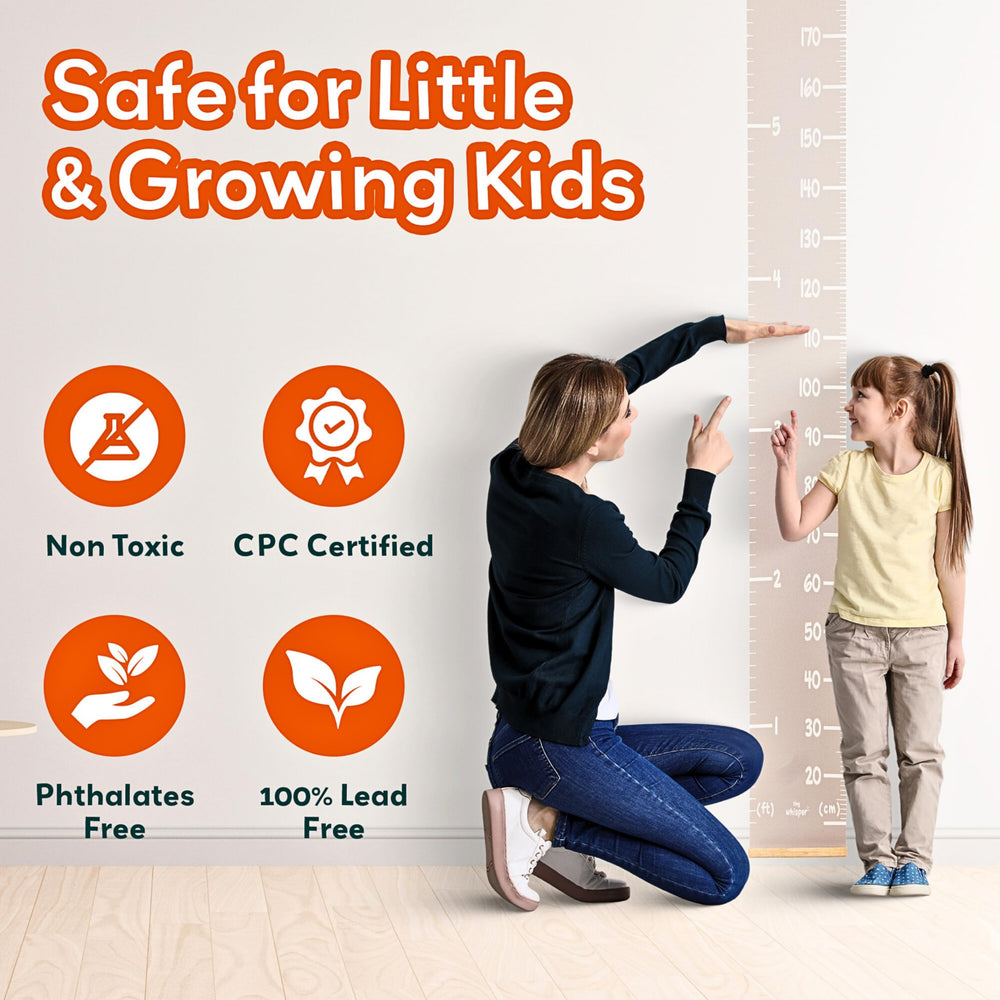 Tiny Whisper playroom measurement chart for growth milestones