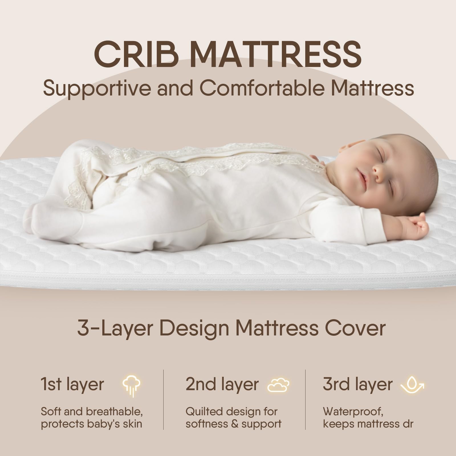 TinyGlow bassinet mosquito net canopy protects baby from insects during naps