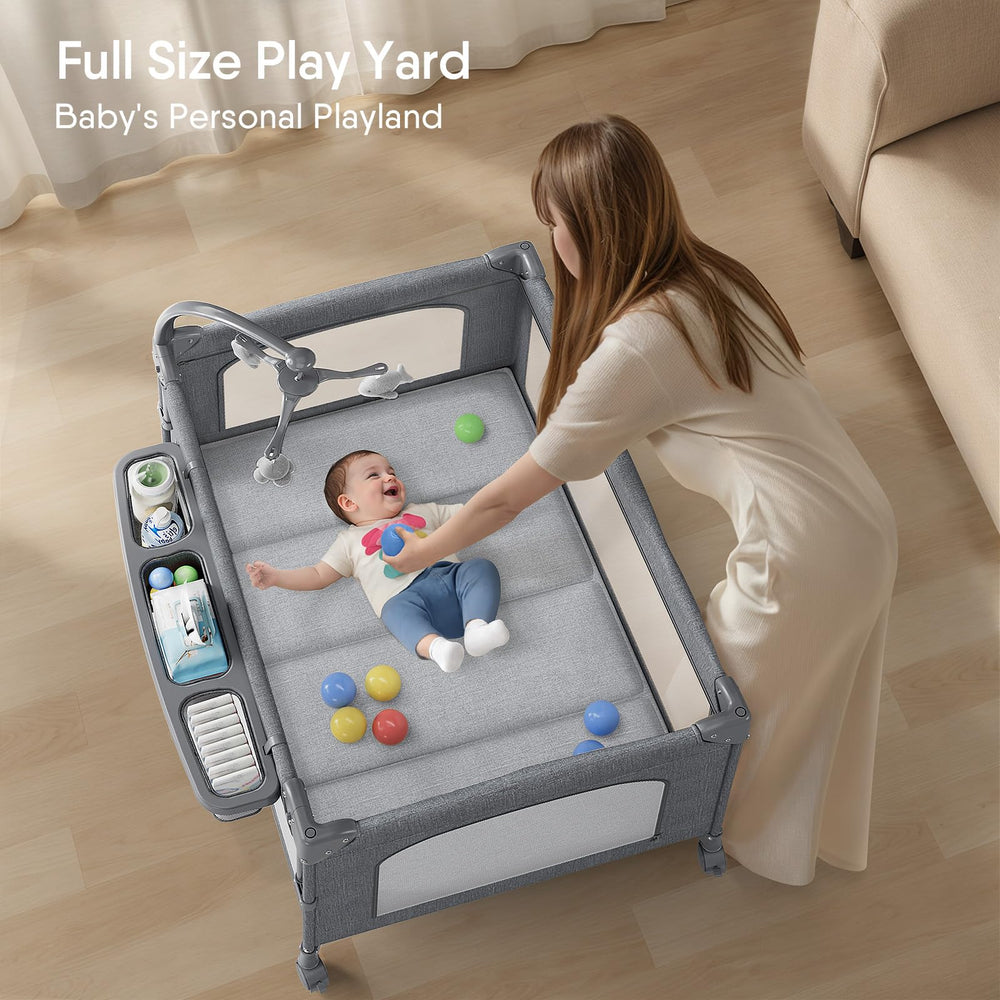 TinyGlow rotating toys engage baby during playtime for exploration.