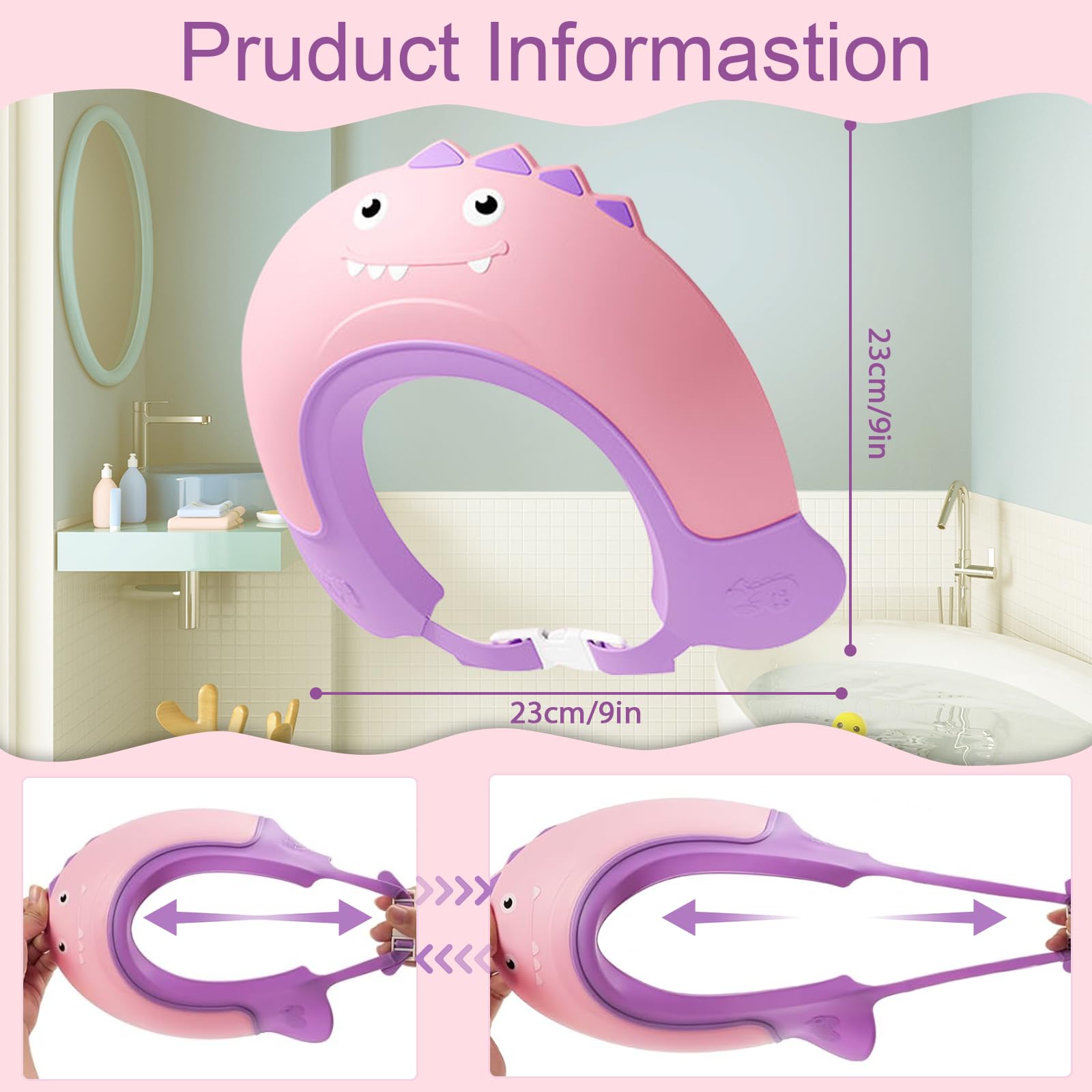 TinyGuardian crocodile-blue waterproof shield reduces shampoo splashes.
