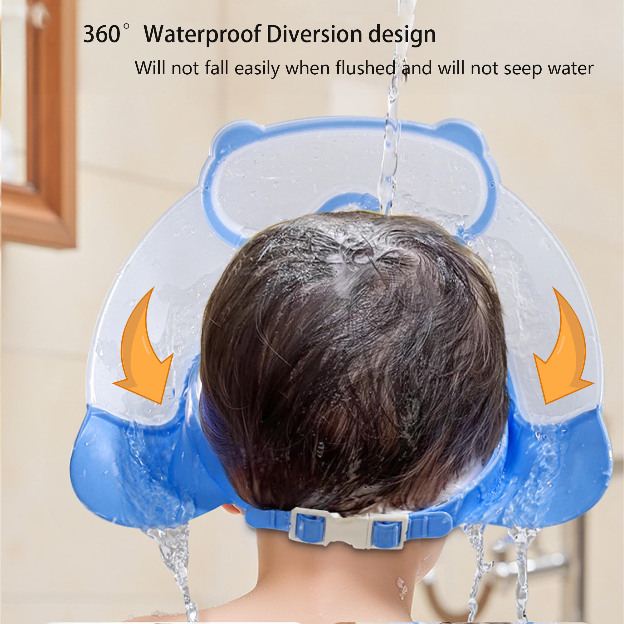 TinyGuardian diving-goggle style bath visor adds playful focus during baths.