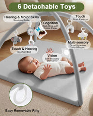 TINYHARBO non-slip base keeps the mat secure on wood and tile floors.