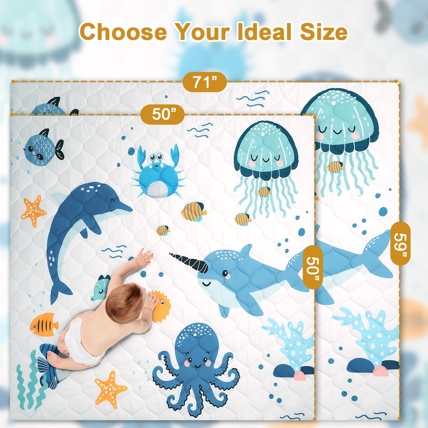 TinyHarbo ideal mat for infants to roll and explore safely