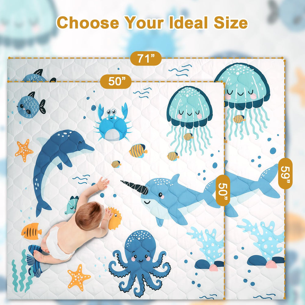 TinyHarbo ideal mat for infants to roll and explore safely