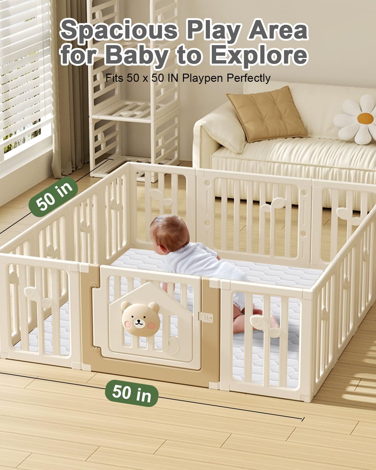 Removable cover is machine-washable for fast, simple cleanup
