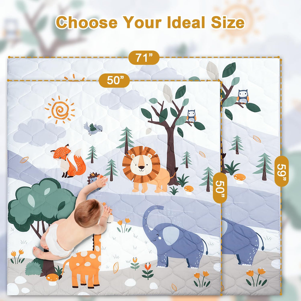 TINYHARBO Premium Foam Baby Play Mat is easy to clean and maintain.