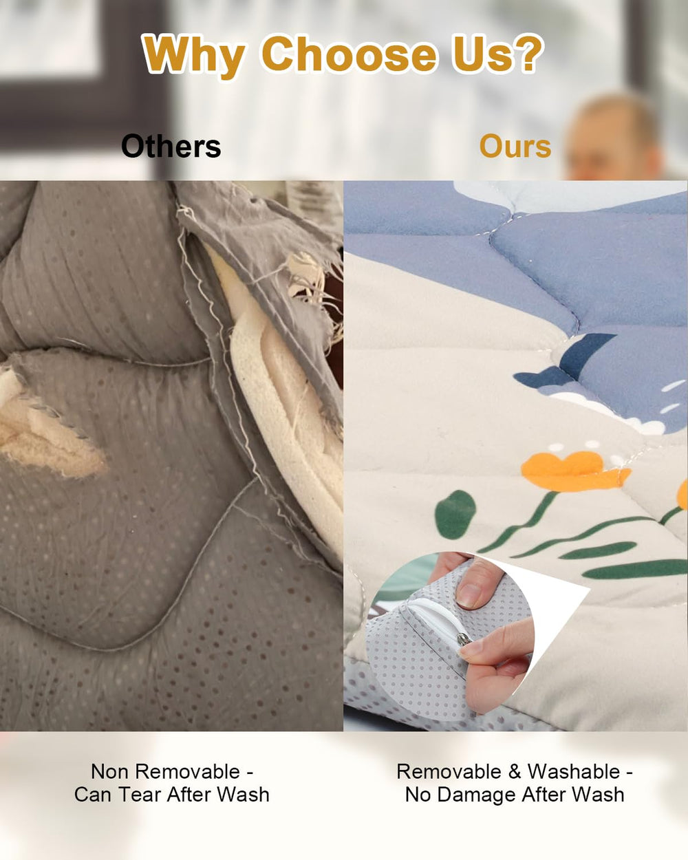 TinyHarbo foam mat is easy to wipe and maintain for busy families.