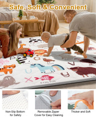 TINYHARBO spacious play area highlights ample space for crawling and exploration.