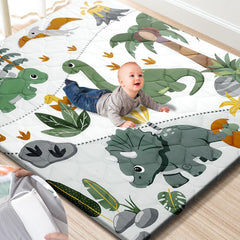 TinyHarbo premium foam play mat 59x59 overview, spacious area for babies to explore.