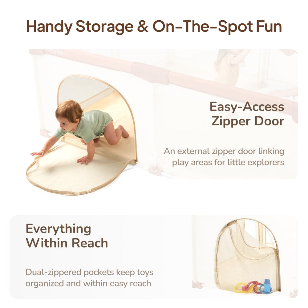 Tinyiota 50x50 space giving ample room for toys and crawlers