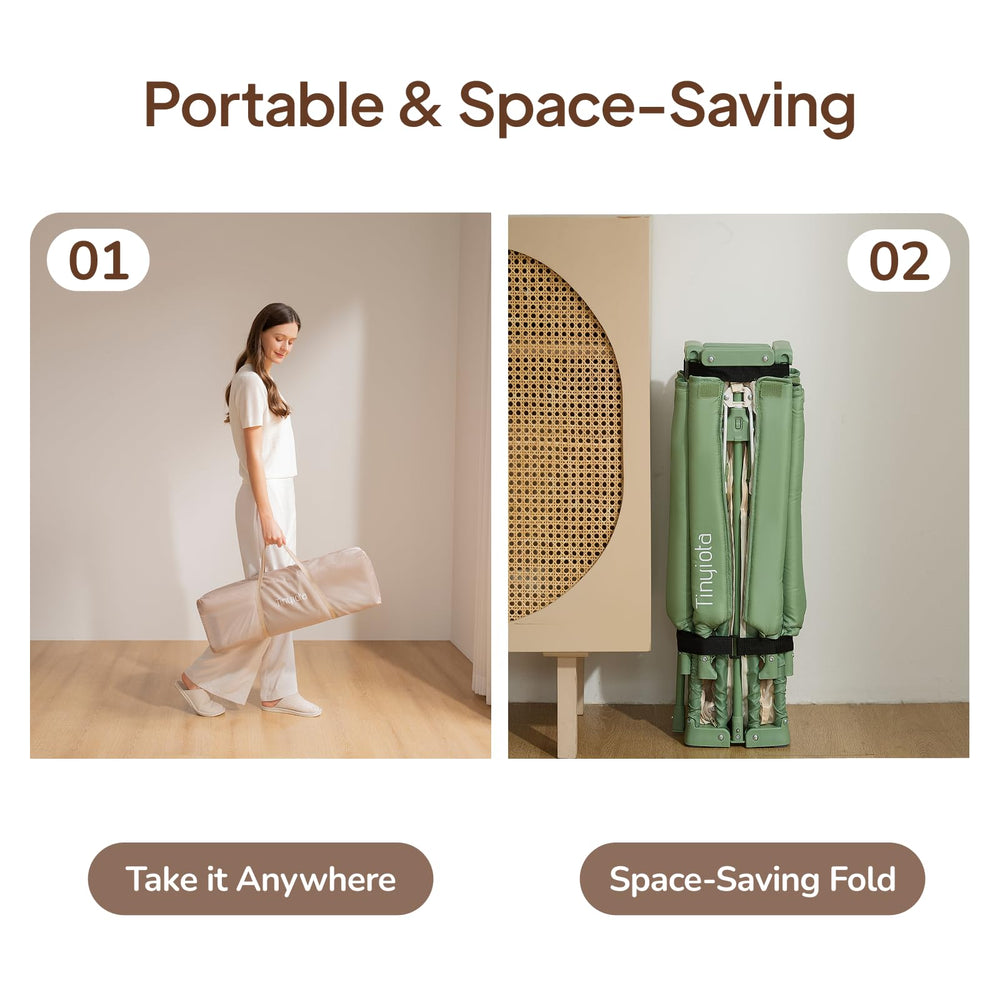 Tinyiota playpen non-slip-base provides stable footing on diverse floors