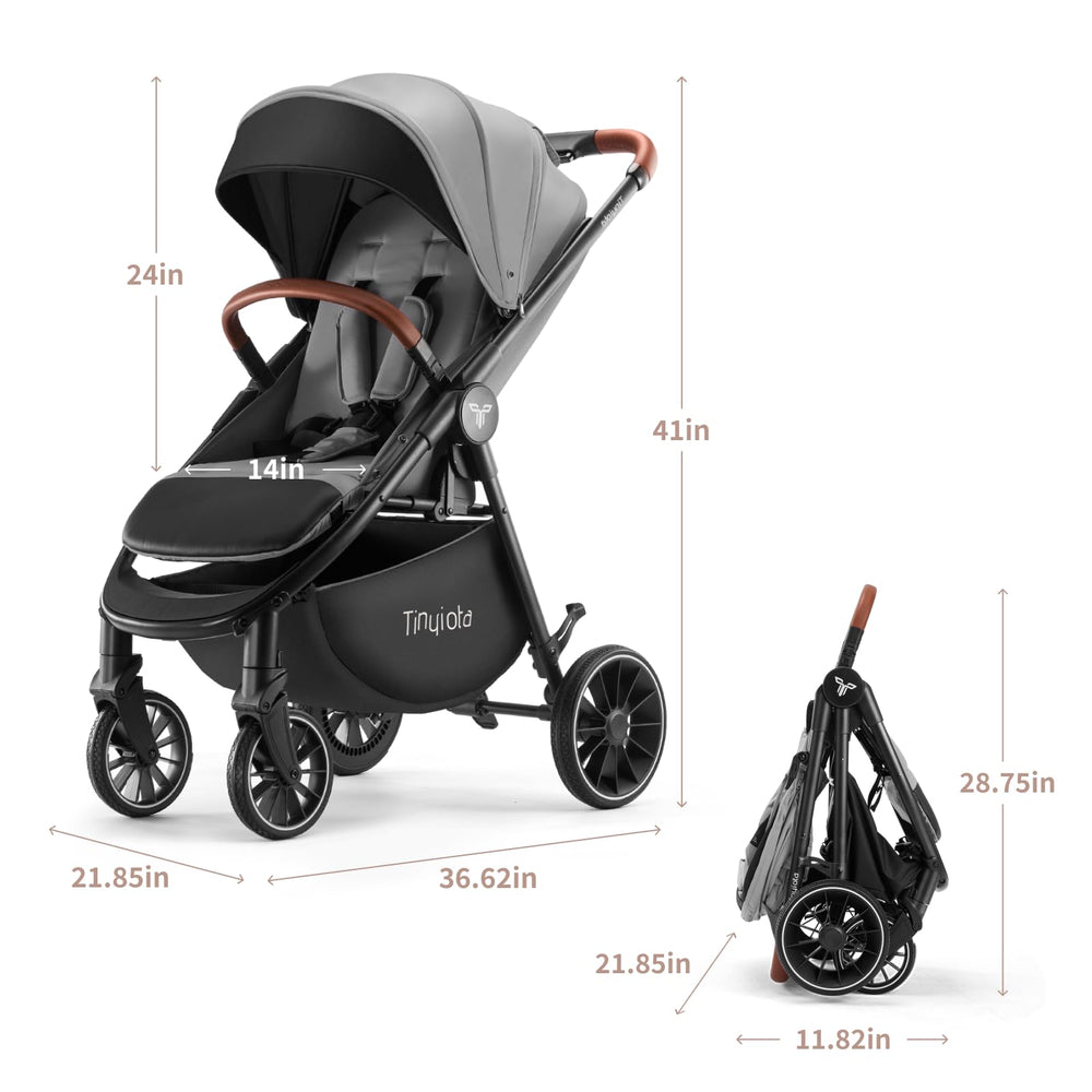 Tinyiota extendable canopy offers shade and UV protection as your child grows.
