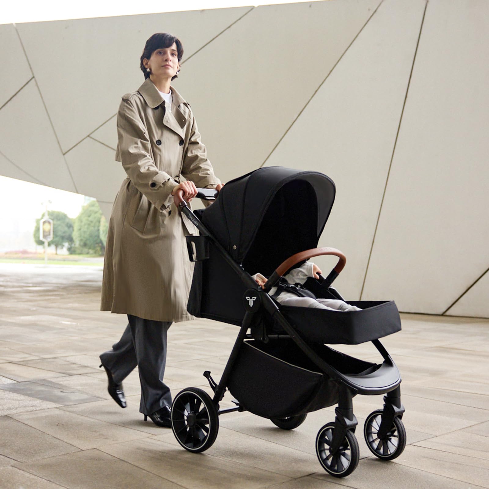 Tinyiota stroller one hand fold for quick, easy storage