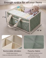 Tiny Marvels diaper caddy with sturdy handles for easy transport