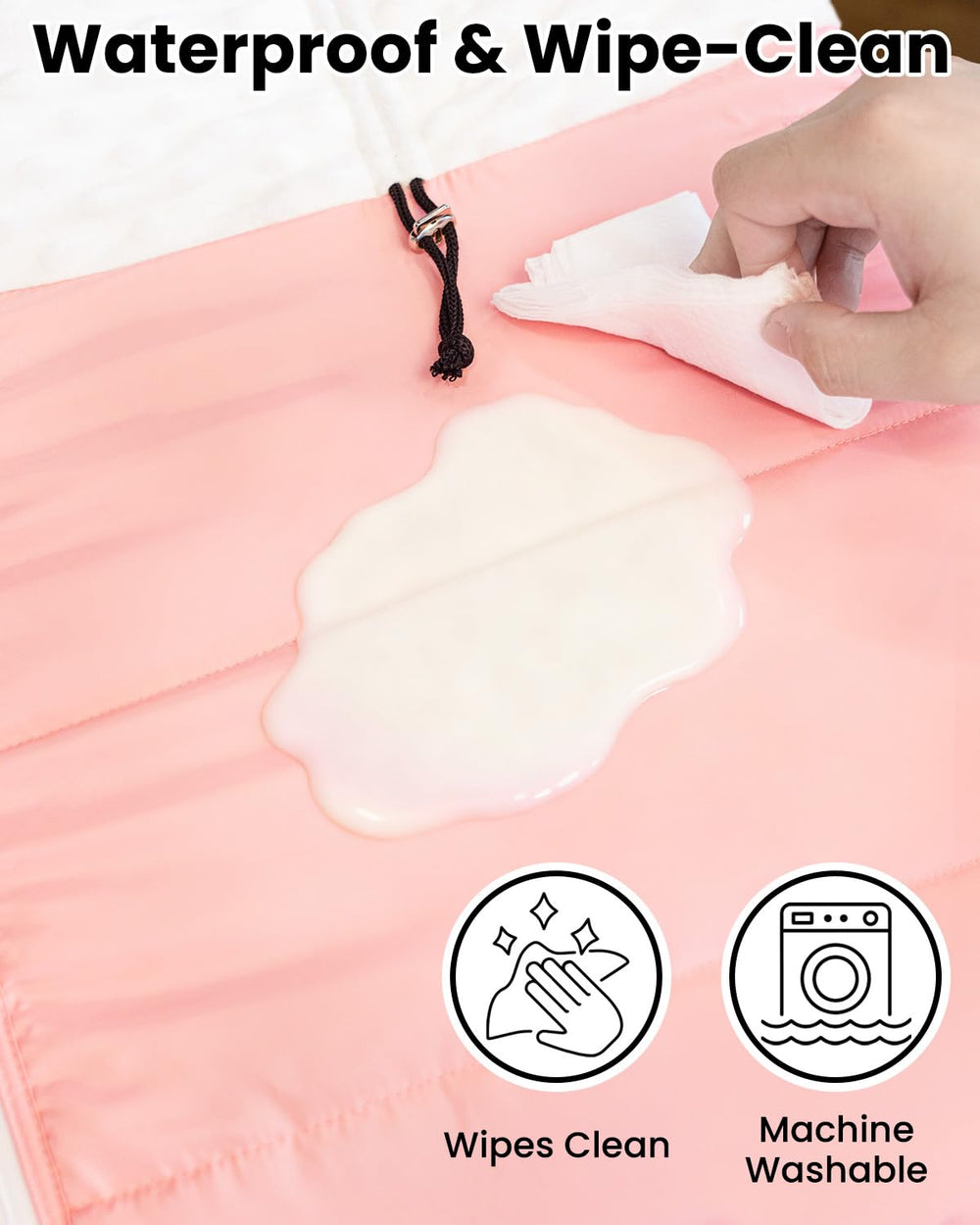 TinyPalsa pink carseat cover adds warmth and style for baby outings.