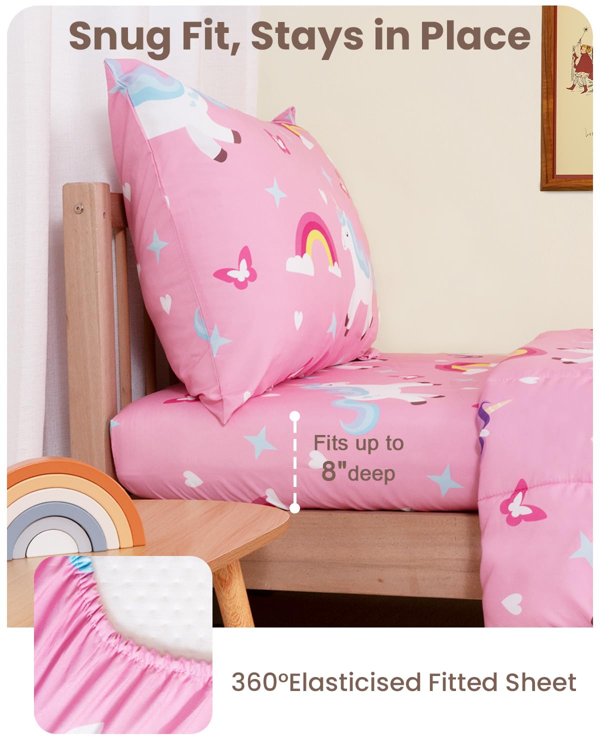 TinyPalsa soft brushed microfiber fabric delivers lightweight warmth.