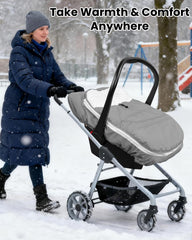 TinyPalsa carseat cover collar open design for easy in-and-out access.