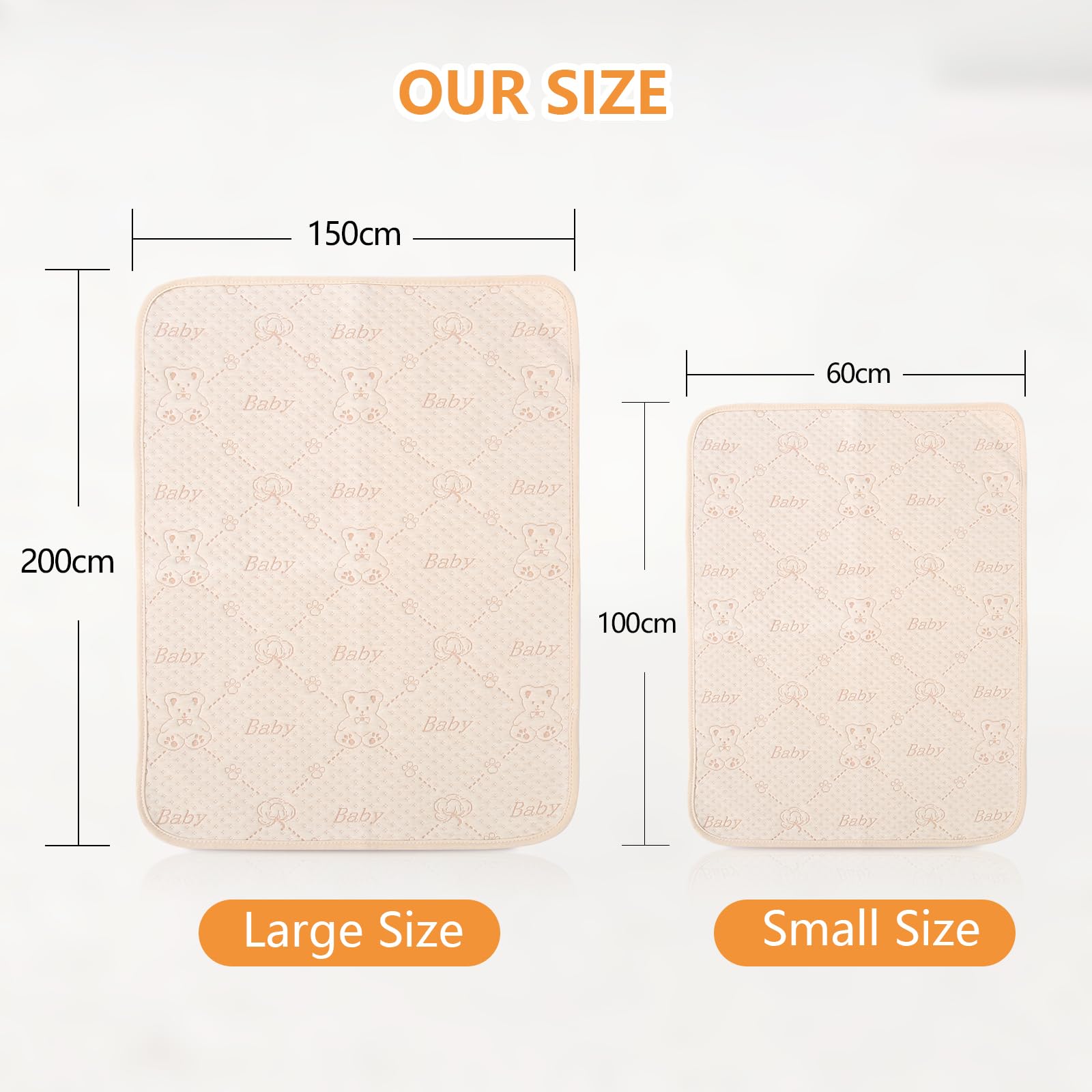 TinyTotsJoy generously-sized-39x24-inch-pad fits babies of all sizes.