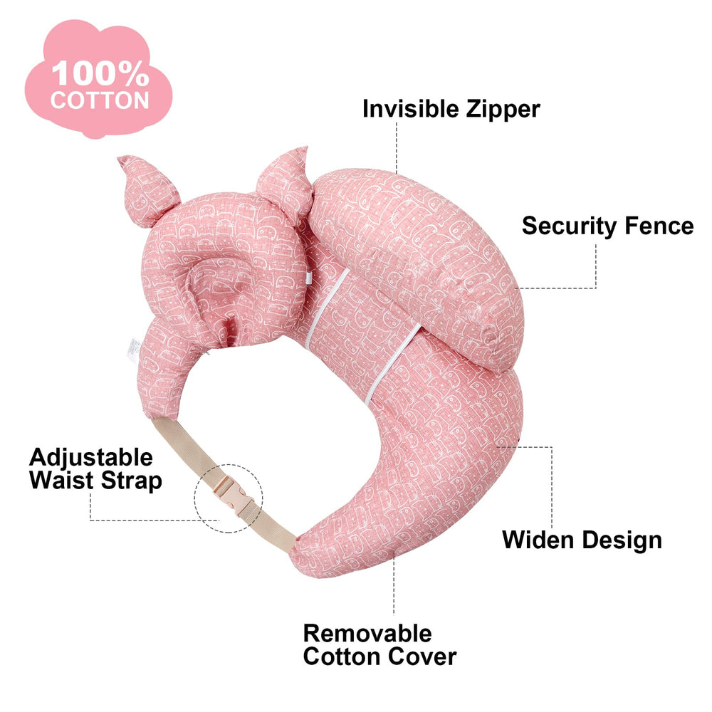 TinyTotsJoy nursing pillow used indoors and outdoors for versatile feeding setups