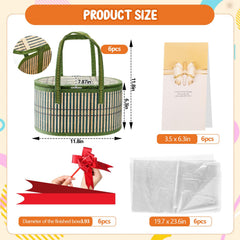 Tioncy bamboo gift baskets with sturdy handles for easy transport.