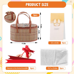 Tioncy bamboo gift baskets with lids for secure carrying and display.
