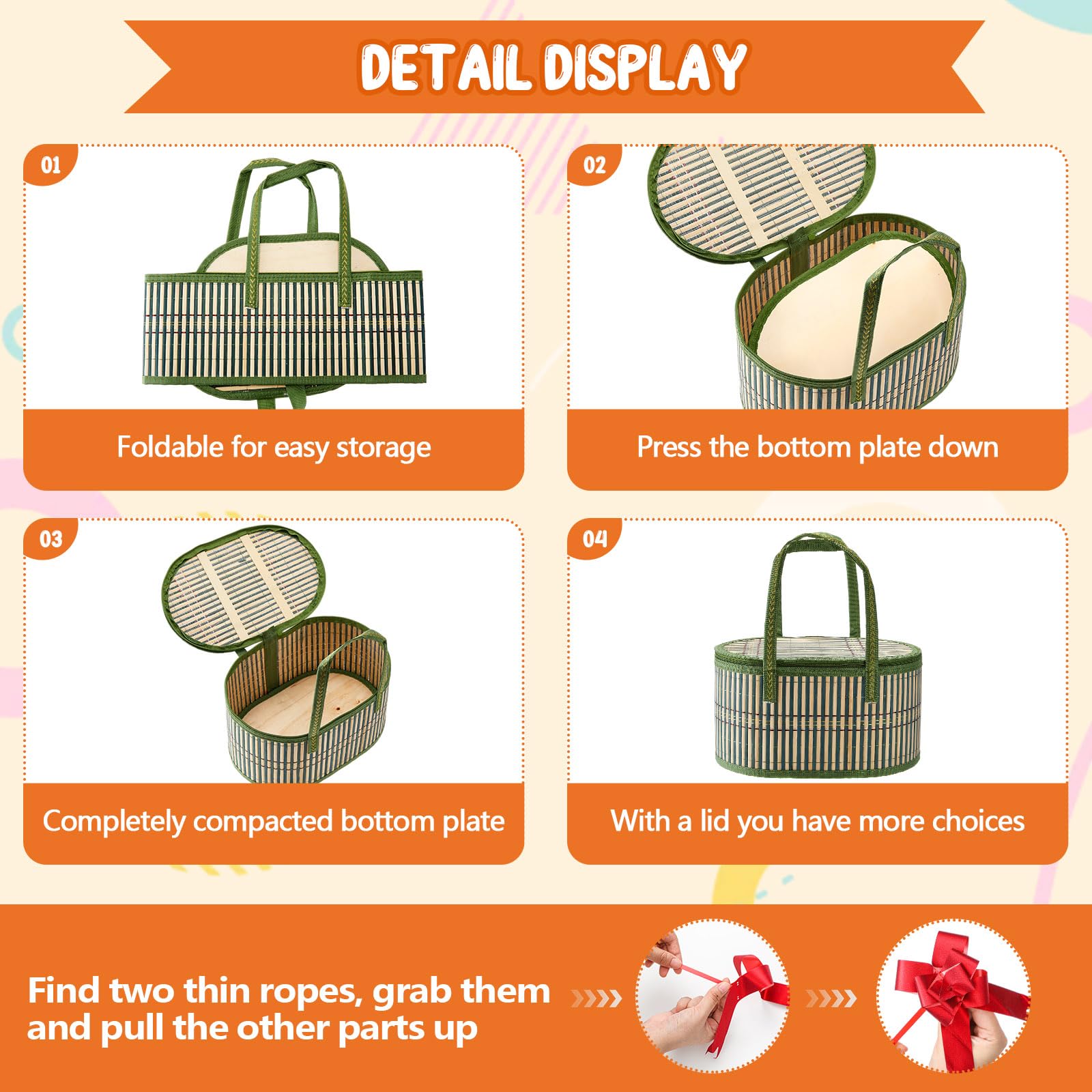 Tioncy clear cellophane wrap baskets showcase gifts with a polished finish.