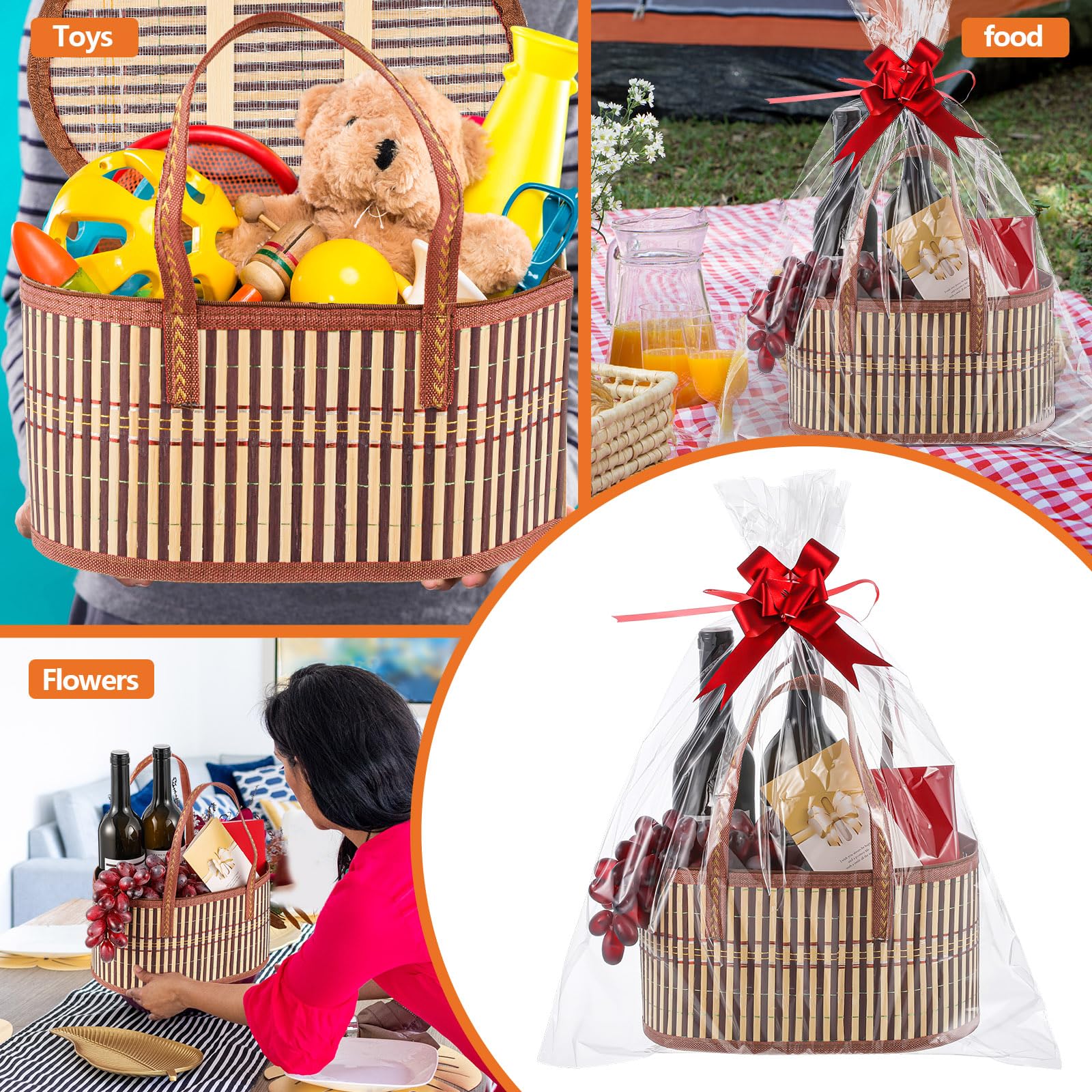 Tioncy foldable gift baskets save storage space when not in use.