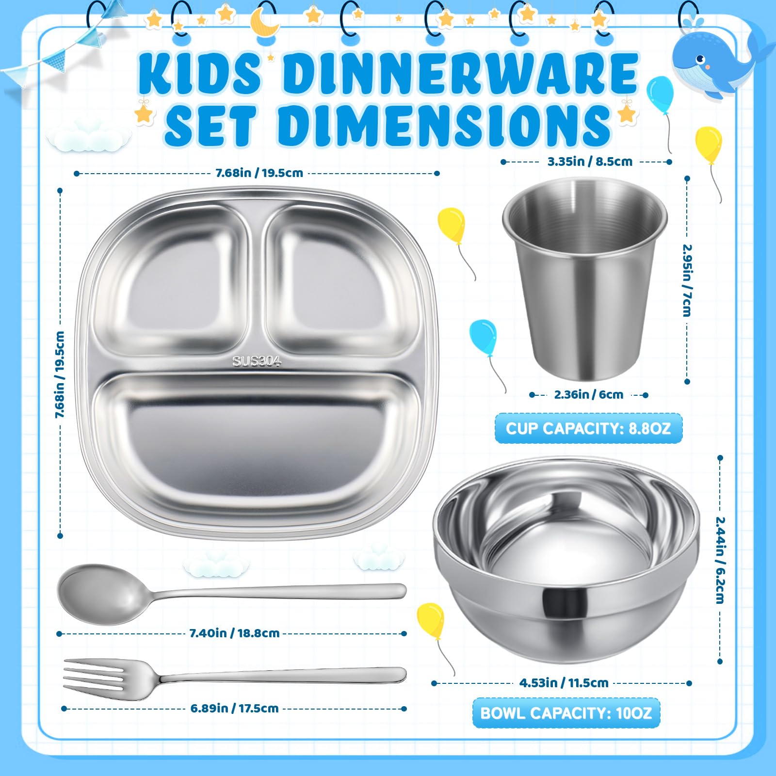 Tioncy stainless steel bowl highlights durable, easy-to-clean dining