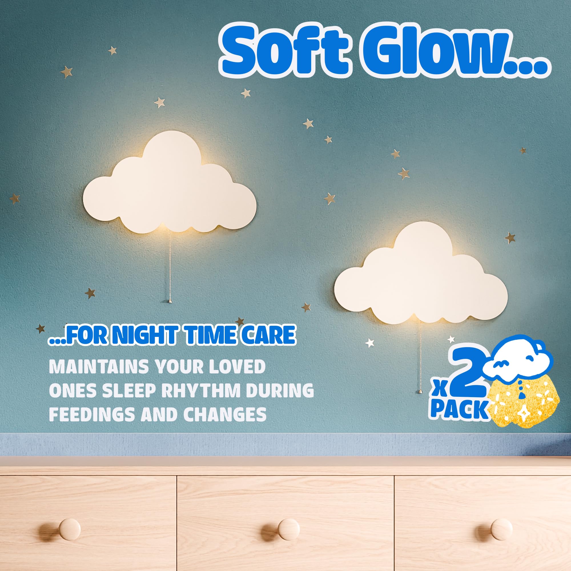 Tip perk Cloud Light adds playful cloud design to kid bedroom ambience.