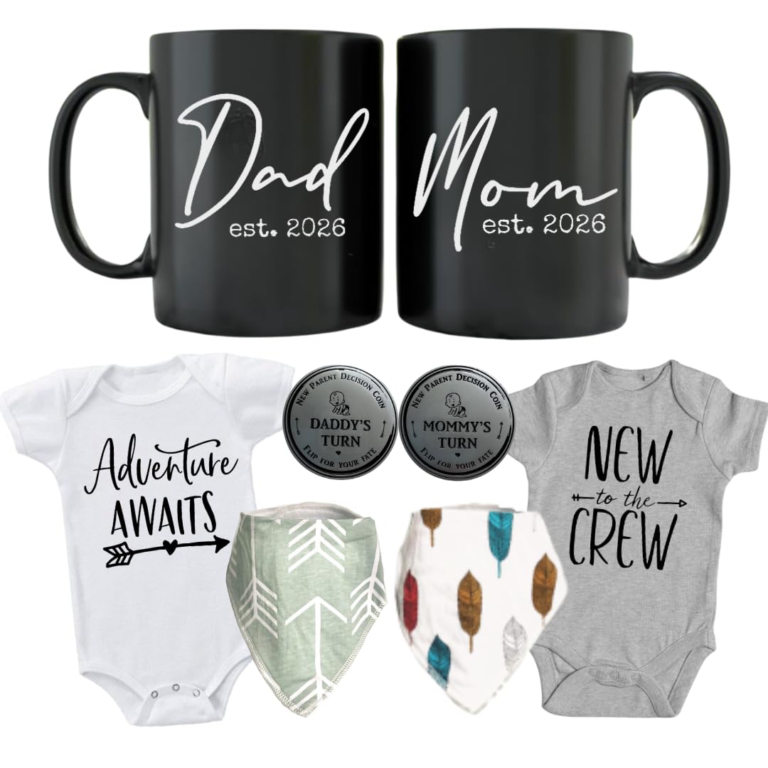 Tipit Drinkware pregnancy gift set mug duo, ideal for pregnancy announcements and morning coffee.