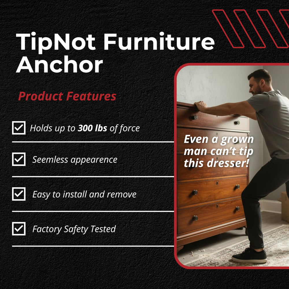 TipNot low-profile anchors stay hidden after installation.
