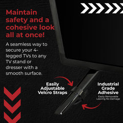 TipNot TV Anchor 4-pack includes everything needed for painless babyproofing.